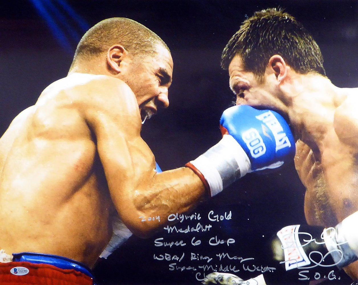 Andre Ward Autographed 16x20 Photo "2004 Olympic Gold Medalist, Super 6 Champ, WBA/Ring Mag Super Middle Weight Champ, 27-0, SOG" Beckett BAS #V61302 - RSA