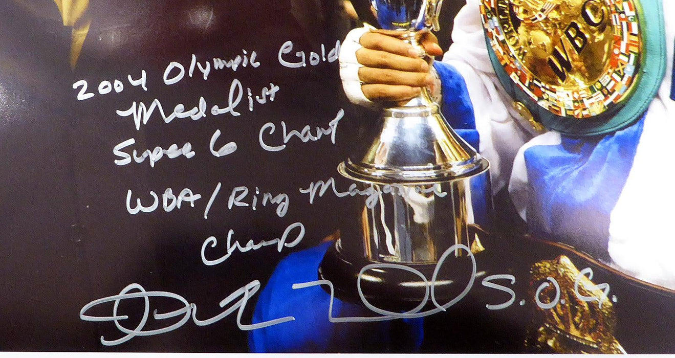 Andre Ward Autographed 16x20 Photo "2004 Olympic Gold Medalist, Super 6 Champ, WBA/Ring Mag Super Middle Weight Champ, 27-0, SOG" Beckett BAS #V61301 - RSA