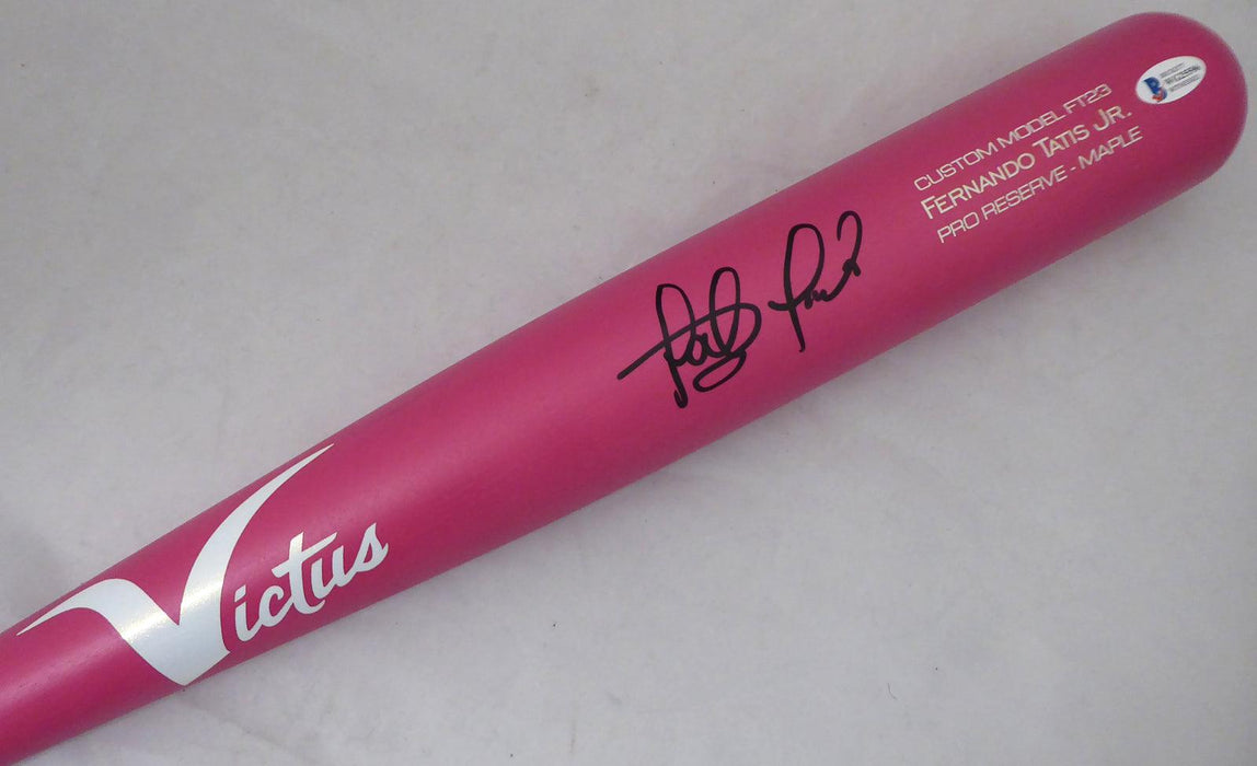 Fernando Tatis Jr. Autographed Pink Victus Game Model Bat San Diego Padres Beckett BAS Stock #189442 - RSA
