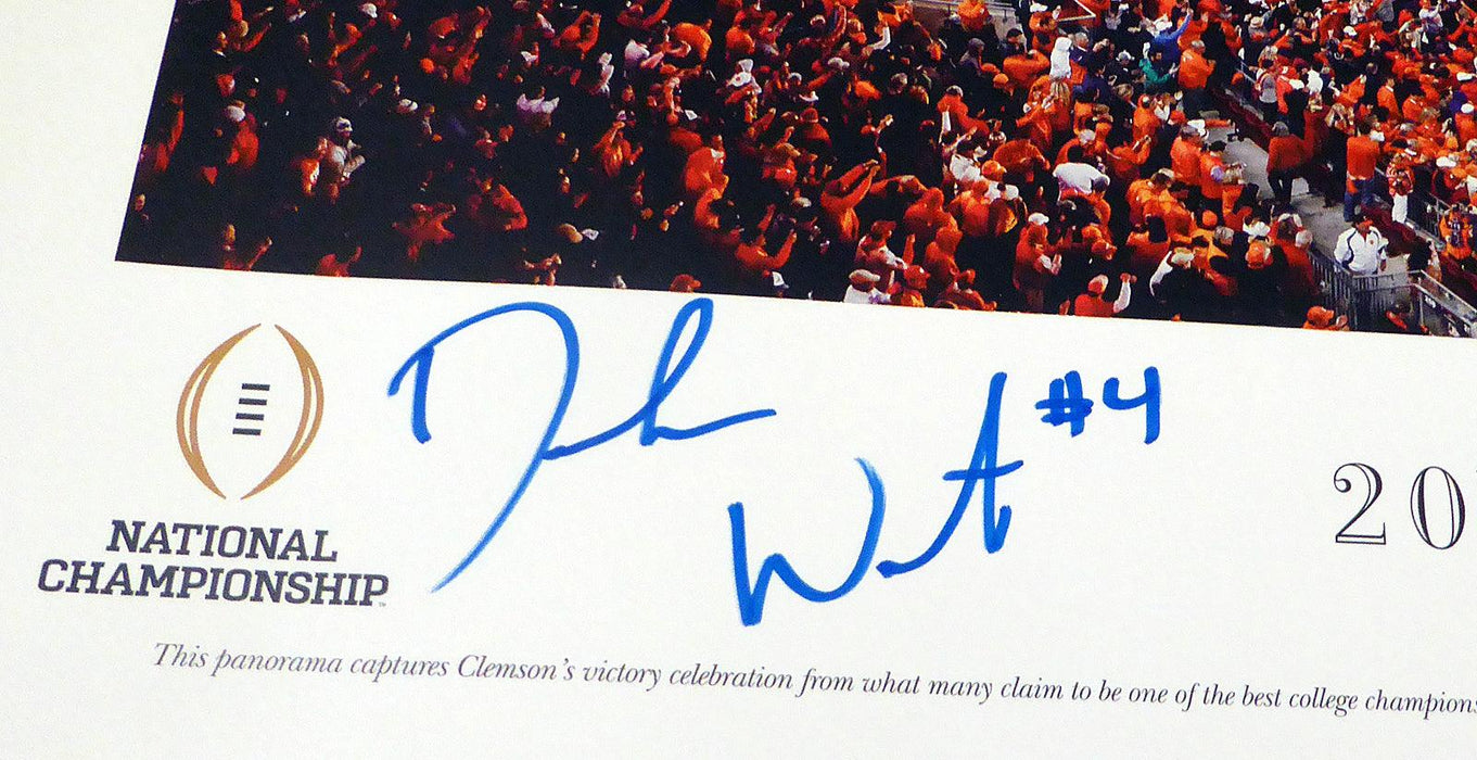 Deshaun Watson Autographed 13x40 Panoramic Photo Clemson Tigers 2016 National Champs (Minor Tear) Beckett BAS #I13261 - RSA