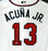Atlanta Braves Ronald Jose Acuna Blanco Jr. Autographed Majestic Cool Base White Jersey Size L "Full Name" Beckett BAS Stock #190027 - RSA