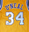 Los Angeles Lakers Shaquille O'Neal Autographed Yellow Jersey On 3 Beckett BAS Stock #191014 - RSA