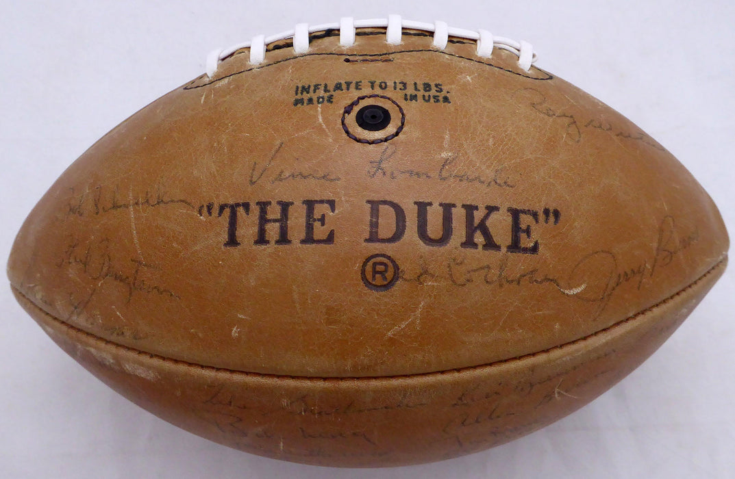 1966 Green Bay Packers Autographed Football With 48 Signatures Including Vince Lombardi & Bart Starr Super Bowl I Beckett BAS #A21396 - RSA