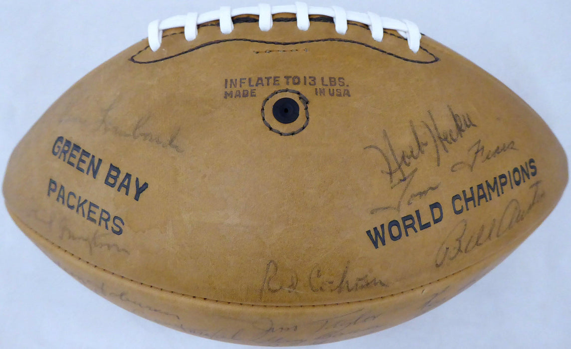 1962 Green Bay Packers Autographed Football With 42 Signatures Including Vince Lombardi & Bart Starr Beckett BAS #AA01194 - RSA