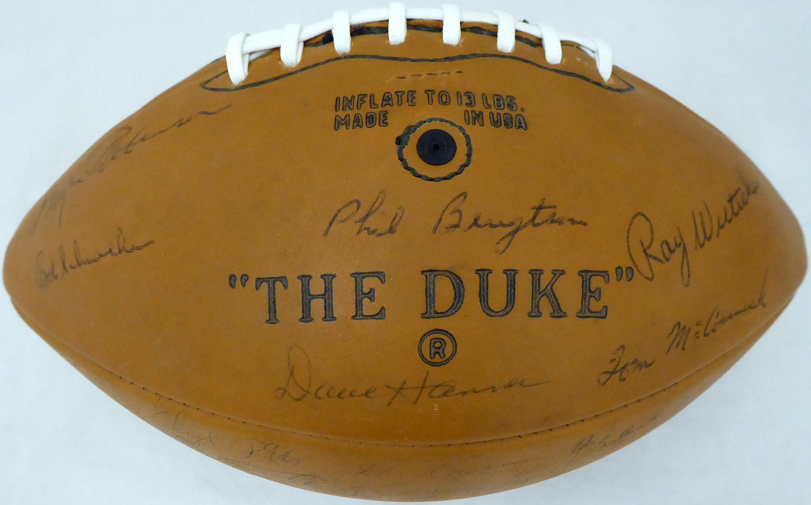 1968 Green Bay Packers Team Autographed Football With 48 Total Signatures Including Bart Starr PSA/DNA #AI02203 - RSA
