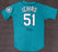 Seattle Mariners Ichiro Suzuki Autographed Teal Majestic Jersey Size M IS Holo SKU #193820 - RSA