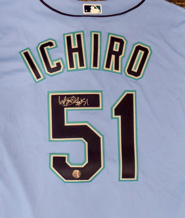 Seattle Mariners Ichiro Suzuki Autographed Blue Majestic 2019 Spring Training Jersey Size XXL IS Holo SKU #193828820 - RSA
