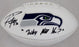 Russell Wilson Autographed White Logo Football Seattle Seahawks "Why Not You?" RW Holo #37277 - RSA