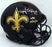 Alvin Kamara Autographed New Orleans Saints Eclipse Black Full Size Authentic Speed Helmet "6 TD's 12/25/20" (Light Auto) Beckett BAS QR #WJ58535 - RSA