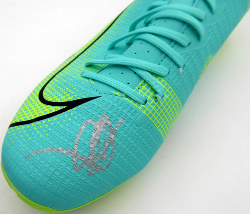 Mason Mount Autographed Teal Nike Mercurial Cleat Shoe Chelsea F.C. Size 10 Beckett BAS #K06324 - RSA