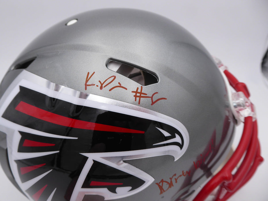 Kyle Pitts Autographed Atlanta Falcons Flash Silver Full Size Authenti — RSA