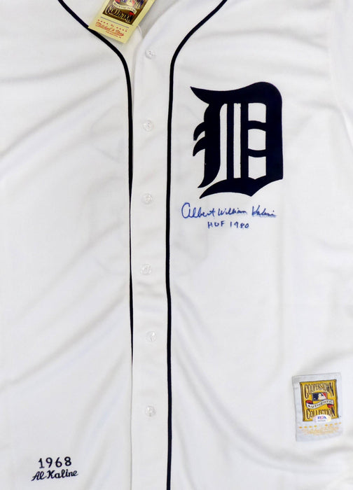 Detroit Tigers Al Kaline Autographed Mitchell & Ness White Jersey "Full Name & HOF 1980" PSA/DNA #AK24236 - RSA