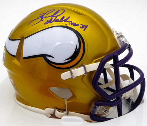 Herschel Walker Autographed Minnesota Vikings Yellow Flash Speed Mini Helmet Beckett BAS #WS27098 - RSA