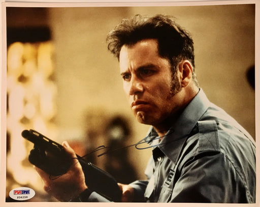 john travolta signed 8x10 as sam baily from mad city psa p34258 certificate of authenticity