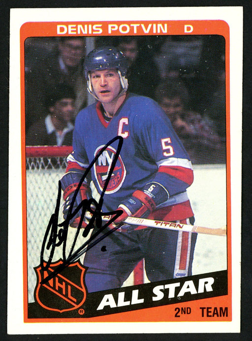 Denis Potvin Autographed 1984-85 Topps Card #162 New York Islanders SKU #151781 - RSA