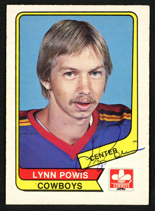 Lynn Powis Autographed 1976-77 WHA O-Pee-Chee Card #86 Calgary Cowboys SKU #151311 - RSA