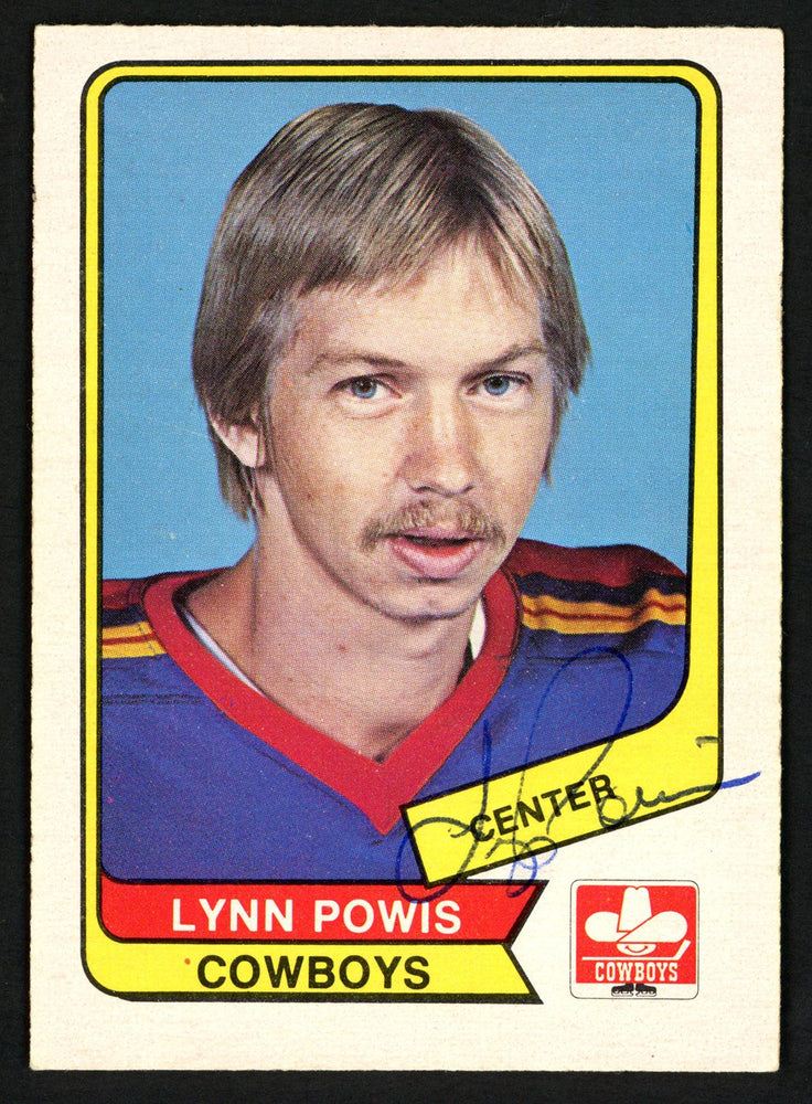 Lynn Powis Autographed 1976-77 WHA O-Pee-Chee Card #86 Calgary Cowboys SKU #151311 - RSA