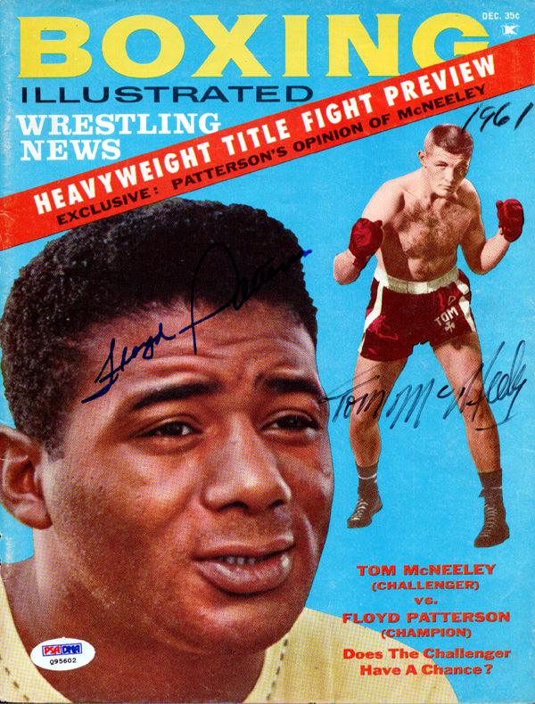 Floyd Patterson & Tom McNeeley Autographed Boxing Illustrated Magazine Cover PSA/DNA #Q95602 - RSA
