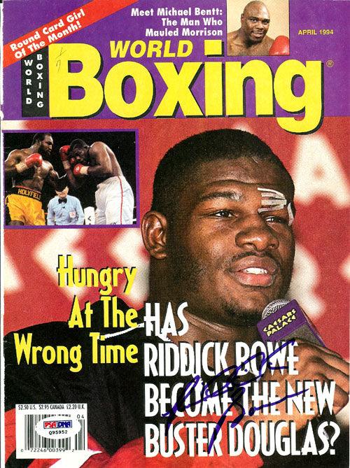 Riddick Bowe Autographed Boxing World Magazine Cover PSA/DNA #Q95952 - RSA