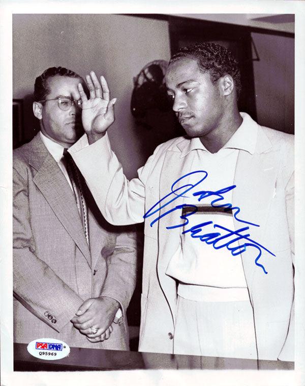 Johnny Bratton Autographed 7x9 Wire Photo PSA/DNA #Q95969 - RSA