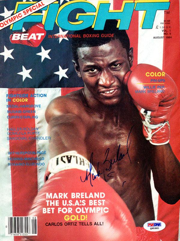 Mark Breland Autographed Fight Magazine Cover PSA/DNA #Q95981 - RSA