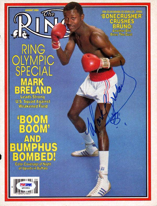 Mark Breland Autographed The Ring Magazine Cover PSA/DNA #Q95984 - RSA