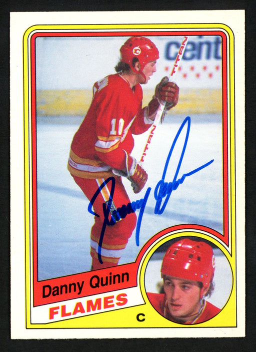 Danny Quinn Autographed 1984-85 O-Pee-Chee Rookie Card #234 Calgary Flames SKU #151860 - RSA