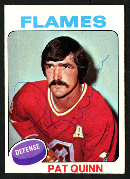 Pat Quinn Autographed 1975-76 Topps Card #172 Atlanta Flames SKU #149959 - RSA