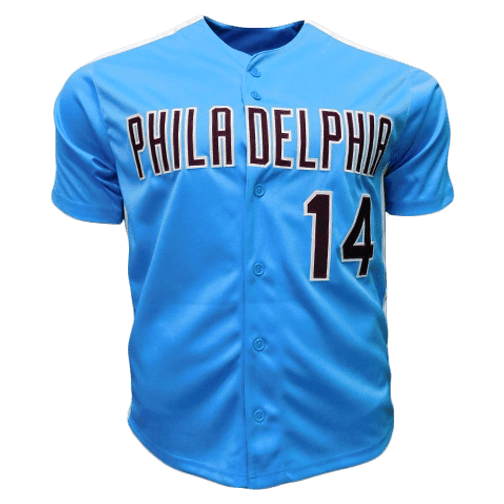 Pete Rose Signed Philadelphia Pro Style Baseball Jersey Blue (Fiterman) - RSA
