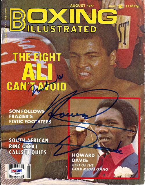 Muhammad Ali & Howard Davis Autographed Boxing Illustrated Magazine Cover PSA/DNA #S01607 - RSA
