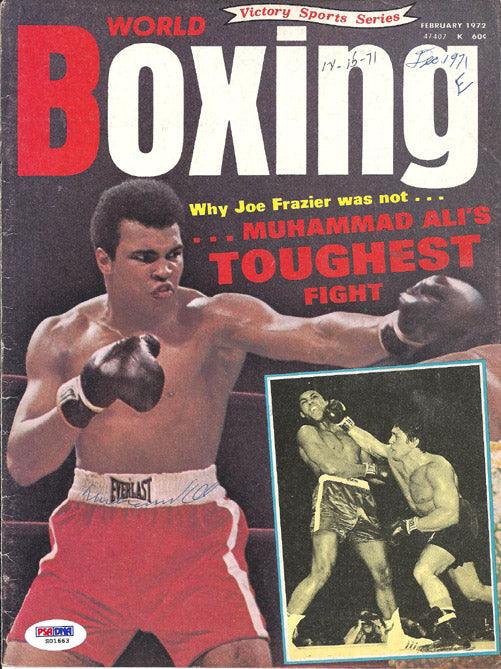 Muhammad Ali Autographed Boxing World Magazine Cover PSA/DNA #S01663 - RSA