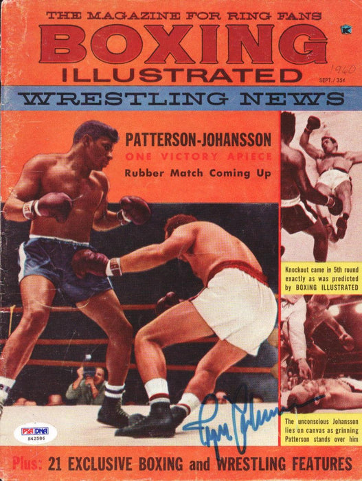 Ingemar Johansson Autographed Boxing Illustrated Magazine Cover PSA/DNA #S42586 - RSA