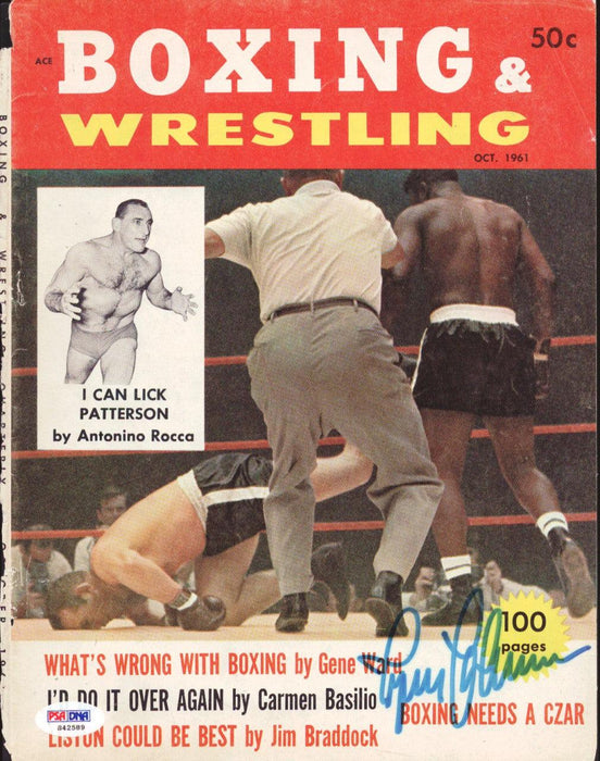 Ingemar Johansson Autographed Boxing & Wrestling Magazine Cover PSA/DNA #S42589 - RSA