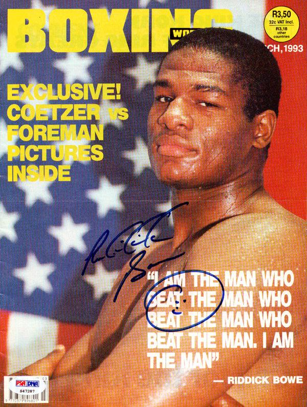 Riddick Bowe Autographed Boxing World Magazine PSA/DNA #S47287 - RSA