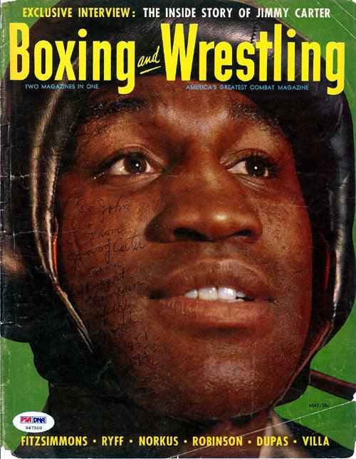 Jimmy Carter Autographed Boxing & Wrestling Magazine Cover PSA/DNA #S47500 - RSA