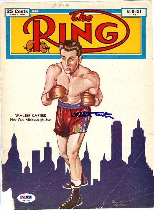 Walter Cartier Autographed The Ring Magazine Cover PSA/DNA #S47505 - RSA