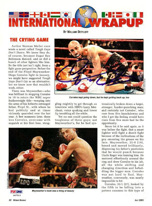 Diego Corrales Autographed Magazine Page Photo PSA/DNA #S47513 - RSA