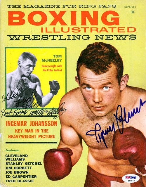Ingemar Johansson & Tom McNeeley Autographed Boxing Illustrated Magazine Cover "To John" PSA/DNA #S47543 - RSA