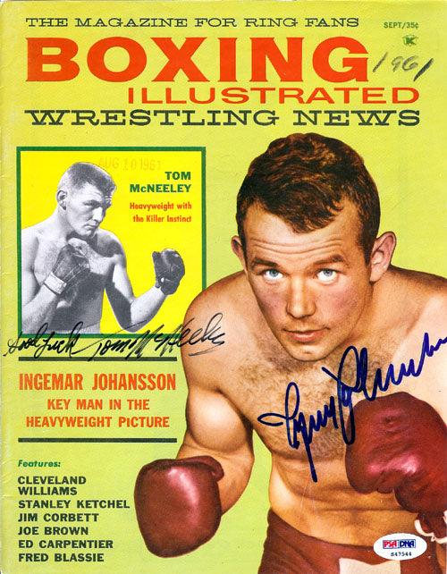 Ingemar Johansson & Tom McNeeley Autographed Boxing Illustrated Magazine Cover PSA/DNA #S47544 - RSA