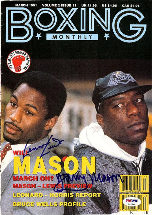 Lennox Lewis & Gary Mason Autographed Boxing Monthly Magazine Cover PSA/DNA #S47548 - RSA
