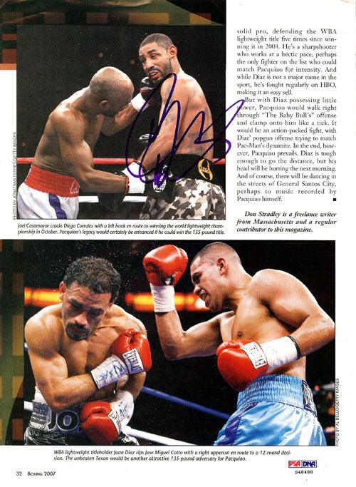 Diego Corrales Autographed Magazine Page Photo PSA/DNA #S48488 - RSA
