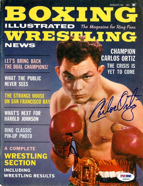 Carlos Ortiz Autographed Boxing Illustrated Magazine Cover PSA/DNA #S48543 - RSA