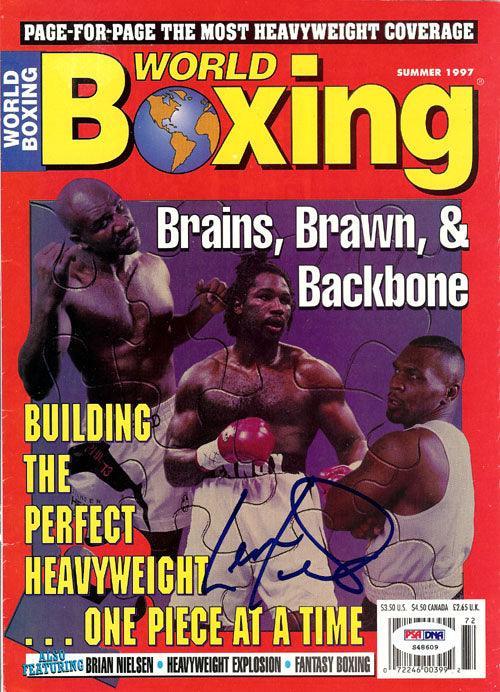 Lennox Lewis Autographed Boxing World Magazine Cover PSA/DNA #S48609 - RSA