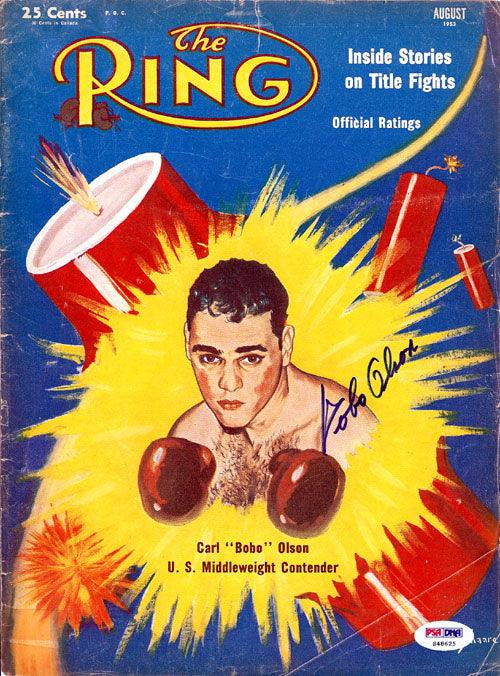 Carl "Bobo" Olson Autographed The Ring Magazine Cover PSA/DNA #S48625 - RSA