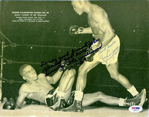 Ike Williams & Jimmy Carter Autographed Magazine Page Photo To John PSA/DNA #S48727 - RSA