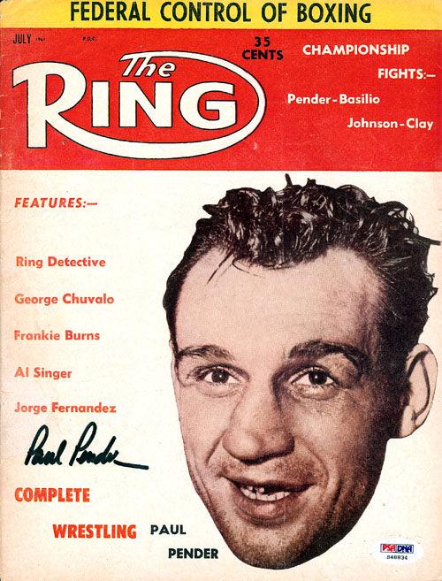 Paul Pender Autographed The Ring Magazine Cover PSA/DNA #S48834 - RSA