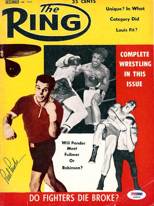 Paul Pender Autographed The Ring Magazine Cover PSA/DNA #S48838 - RSA
