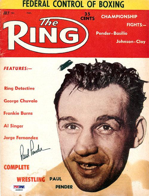 Paul Pender Autographed The Ring Magazine Cover PSA/DNA #S48840 - RSA