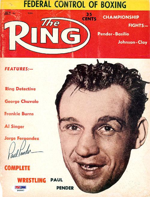 Paul Pender Autographed The Ring Magazine Cover PSA/DNA #S48842 - RSA