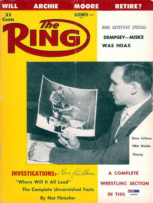 Gene Fullmer Autographed The Ring Magazine Cover PSA/DNA #S49005 - RSA